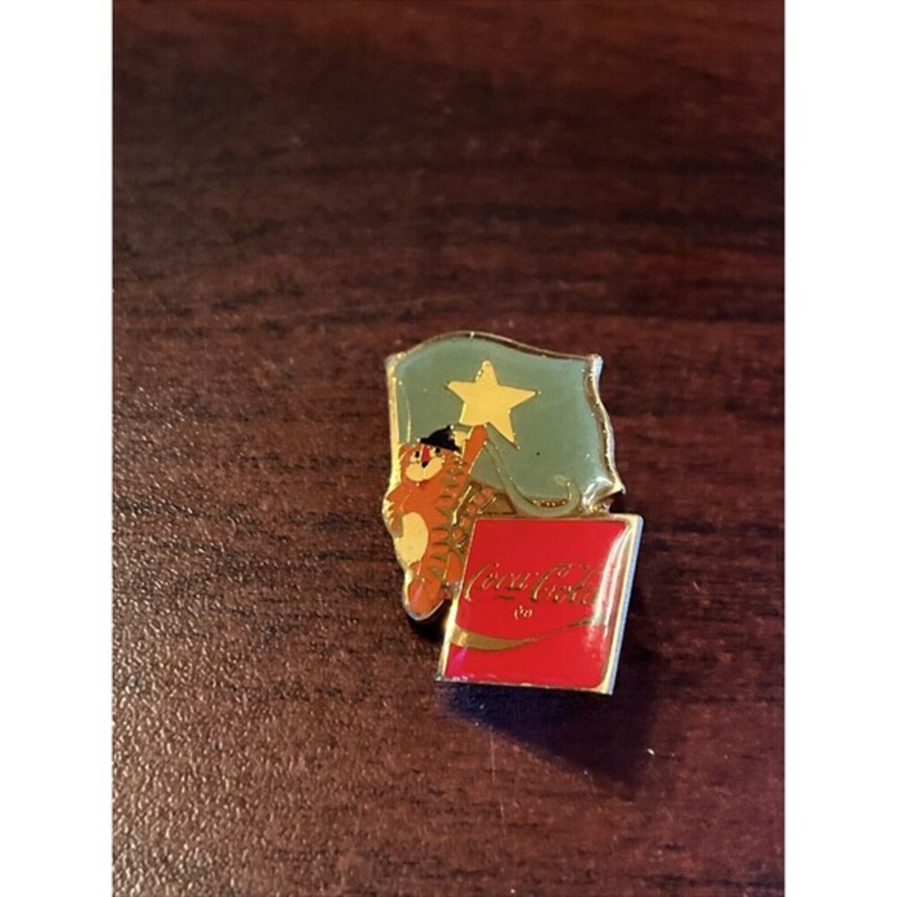 Vintage‎ 1988 Seoul Olympics Coca Cola Hodori Tiger Somalia Flag Lapel Pin